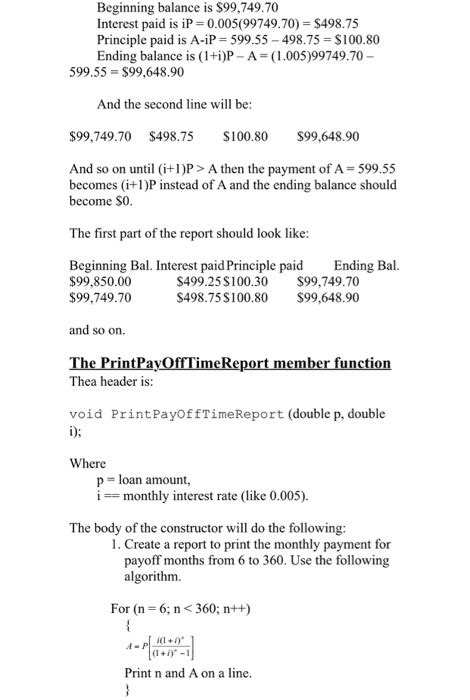 Solved Bank Write Program Calculate Monthly Payment Loan Given Loan Amount Interest Rate