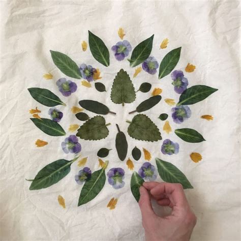 A Botanical Mandala On Fabric Rebecca Desnos Printing On Fabric