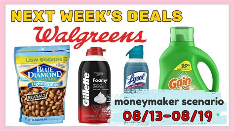 Next Week S Deals 08 13 08 19 At Walgreens MONEYMAKER Spend