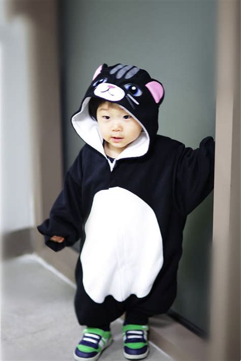 Black Cat Baby Kigurumi Onesie