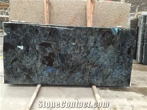 Popular Lemurian Labradorite Blue Granite Polished Slabs Tiles