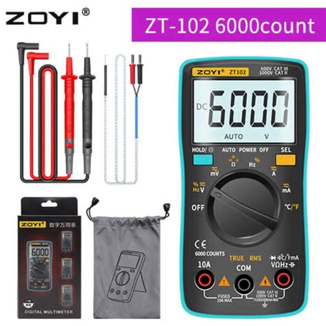 Digital Auto Ranging Multi Tester Multimeter Portable 6000 Count AC DC