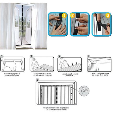 Tenda Zanzariera Magnetica Magneti X Cm Per Porte E Finestre