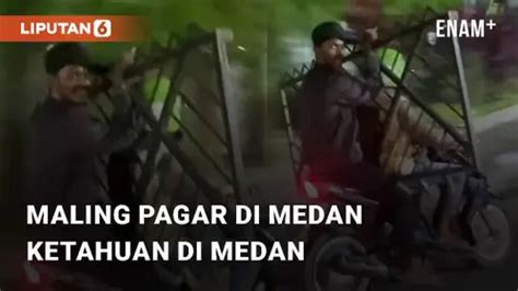 Video Maling Pagar Di Medan Ketahuan Warga Berhasil Gagalkan Aksi