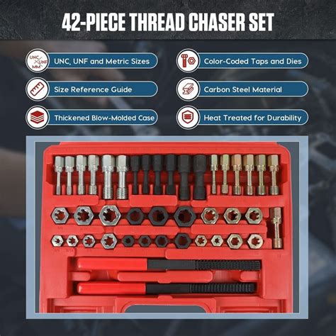 Thread Repair Kit Thread Chaser Set Unc Unf Metric Thread Restorer Kit