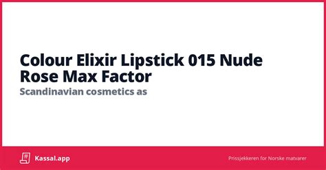 Colour Elixir Lipstick Nude Rose Max Factor Kassalapp