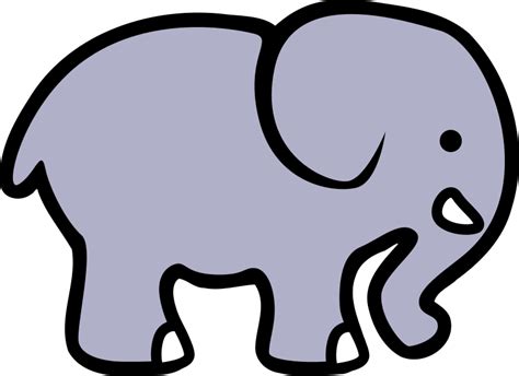 2D cartoon elephant - Openclipart