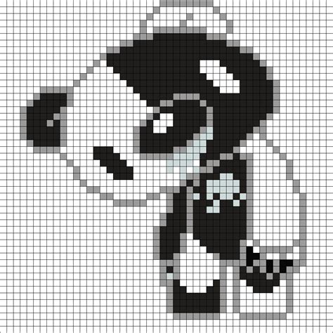 Chax Shaggy Gloomy Bear Plush Kandi Pattern Pixel Art Pattern Alpha