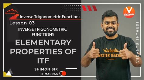 Inverse Trigonometric Functions JEE L3 Elementary Properties Of ITF