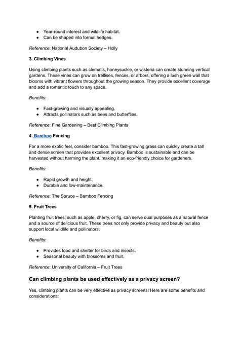 5 Beautiful Natural Plant Fences to Transform Your Garden | PDF