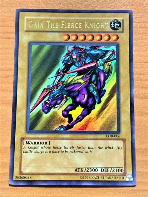 Yugioh Gaia The Fierce Knight LOB 006 Unlimited Edition Ultra Rare Near