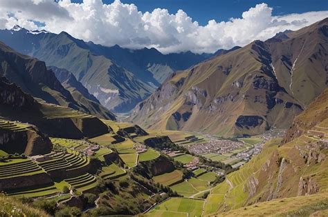 Premium Photo Expansive View Of The Sacred Valley Peru From Pisac