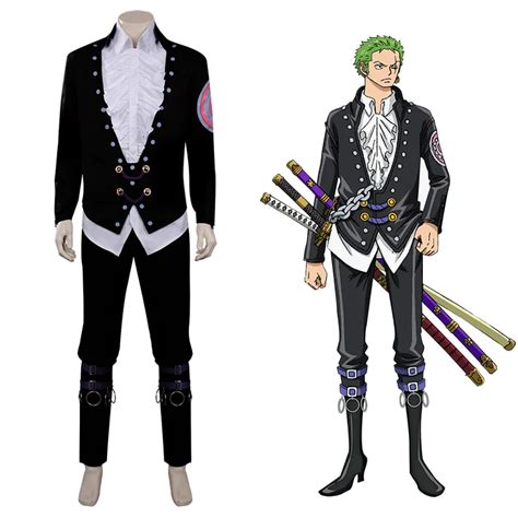 ONE PIECE FILM RED (2022) Roronoa Zoro Cosplay Costume Uniform Outfits ...