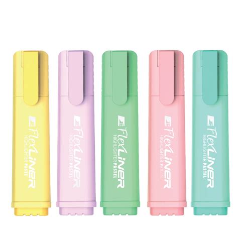 FlexOffice Pastel Highlighter FO HL009 5mm Pack Of 5 Assorted