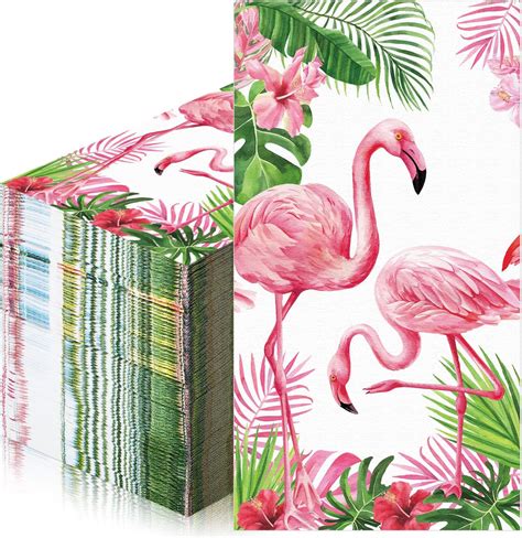 Amazon Lincia 200 Pcs Flamingo Guest Napkins Tropical Summer