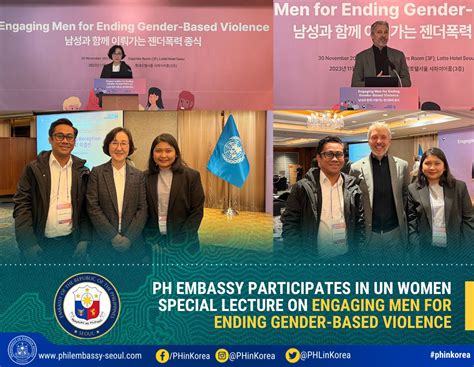 Ph Embassy Participates In Un Women Special Lecture On Engaging Men For