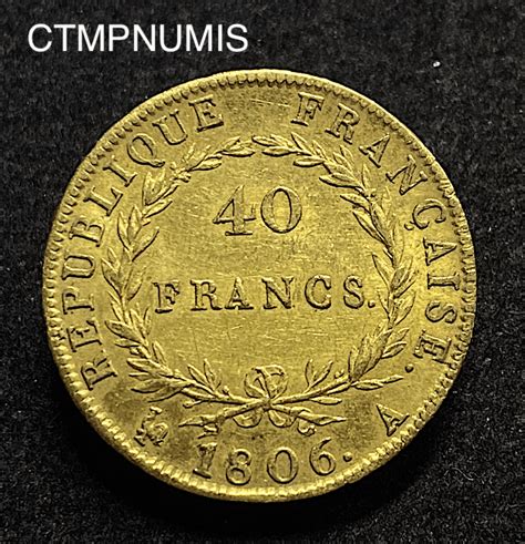 Monnaie Republique Francs Or Napoleon Empereur A Paris Ttb