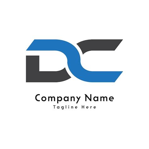 Icono del diseño del logotipo de la letra dc Vector Premium