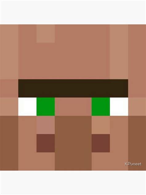 Minecraft Villager Face Poster By KPuneet Redbubble