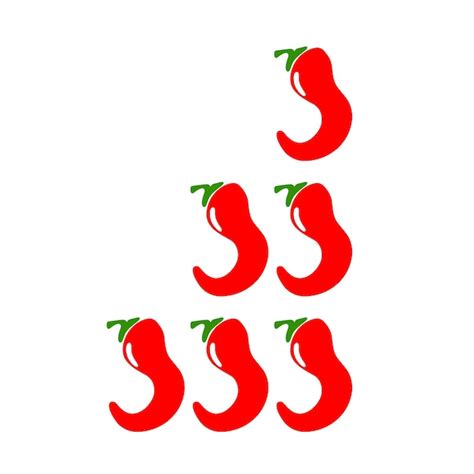 Premium Vector Spice Level Marks Red Hot Chili Pepper Chili Level Icons Set Mild Spicy Hot