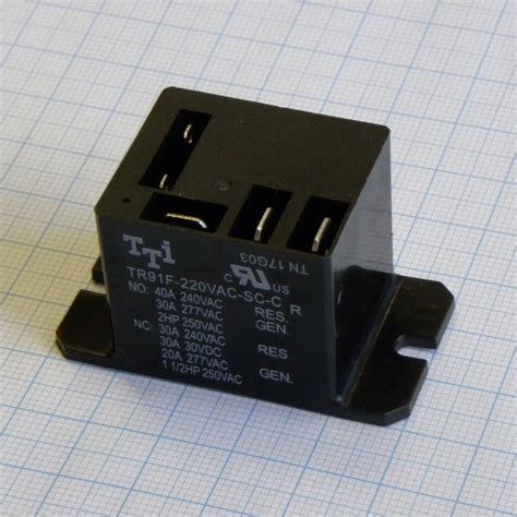 TR91F-220VAC-SC-C-R, мощное реле с консолью 220VAC, 20A, 1переключение ...