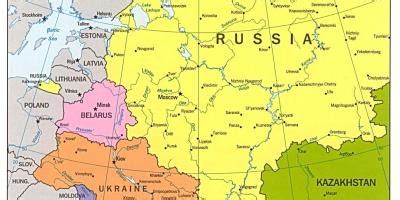 Western Russia map - Map of western Russia (Eastern Europe - Europe)