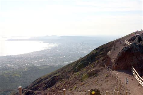 Gulf of Naples from Vesuvius Volcano Italy Stock Image - Image of ...