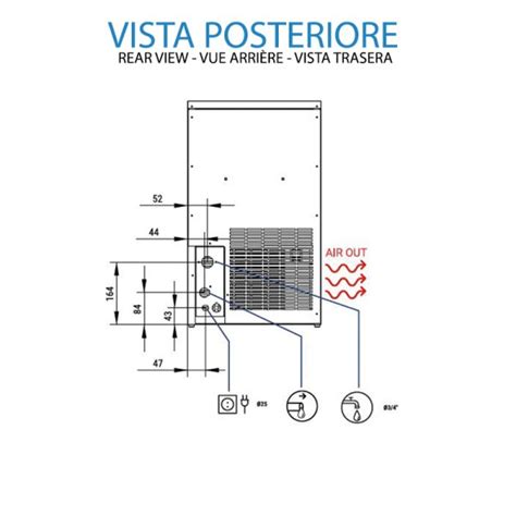 Fabbricatore Di Ghiaccio A Cubetto Pieno Con Produzione Di Kg H