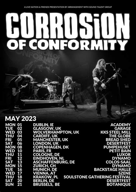 Corrosion Of Conformity Announces May 2023 European Tour Blabbermouth Net