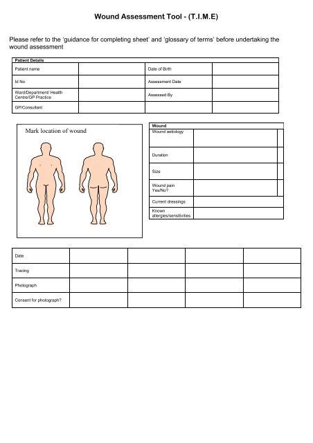 Wound Assessment Tool - (T.I.M.E) - Wounds UK