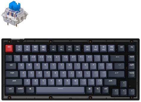 Купити Клавиатура Keychron V Key QMK Gateron G PRO Blue Hot Swap RGB Carbon Black V B