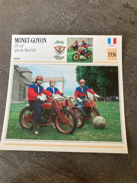 Carte Fiche Moto Collection Atlas Monet Goyon Auto Mouche Gzo Eur