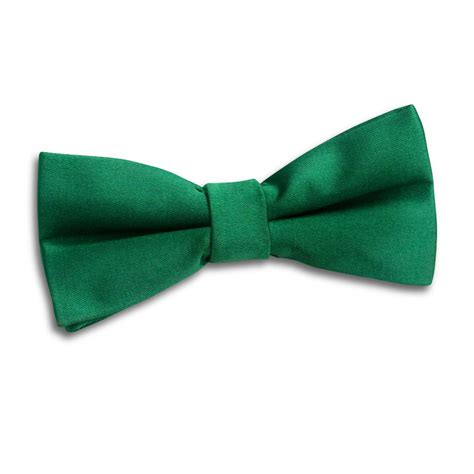 Boy S Plain Emerald Green Satin Bow Tie