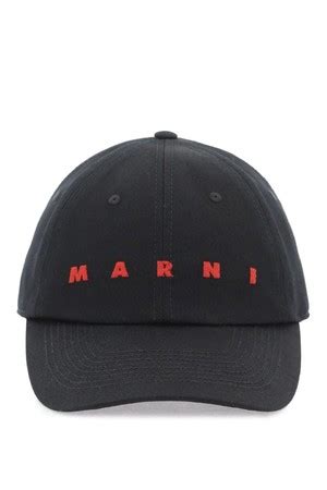 마르니 남성 모자 embroidered logo baseball cap with NB02 MARNI