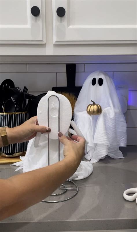 Dollar Tree DIY Ghosts In 2024 Ghost Diy Dollar Store Halloween