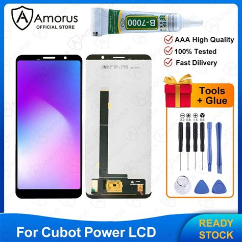 Amorus หนาจอ LCD ของ OEM และ Digitizer แทนการประกอบสำหรบ Cubot Power