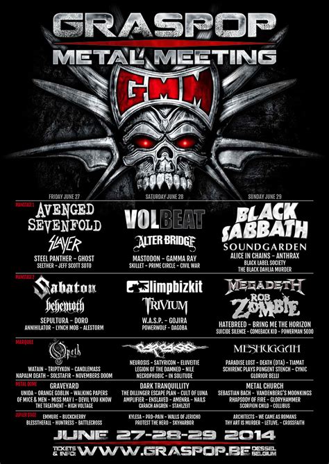 Graspop Metal Meeting 2014 - 27/06/2014 (3 days) - Dessel ...