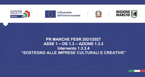 Sostegno Alle Imprese Culturali E Creative Avviso Pubblico Regione