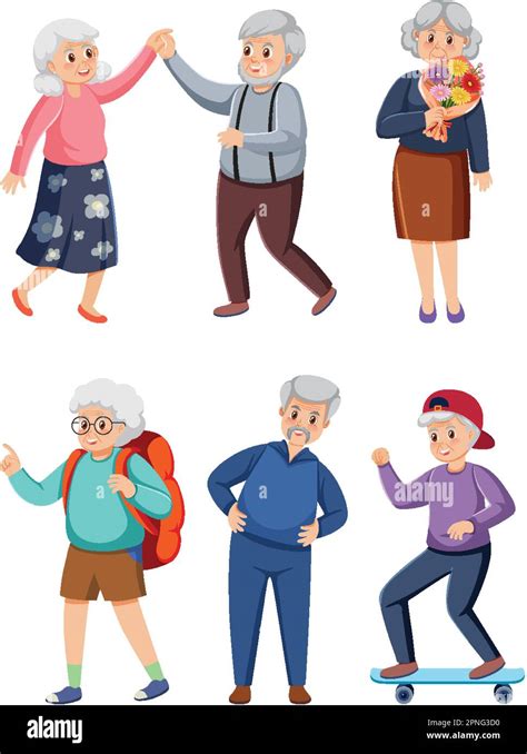 Set of old people characters illustration Stock Vector Image & Art - Alamy