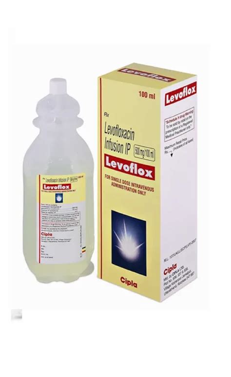 Vial Levofloxacin Intravenous Infusion 100 ML For Hospital Grade Ip