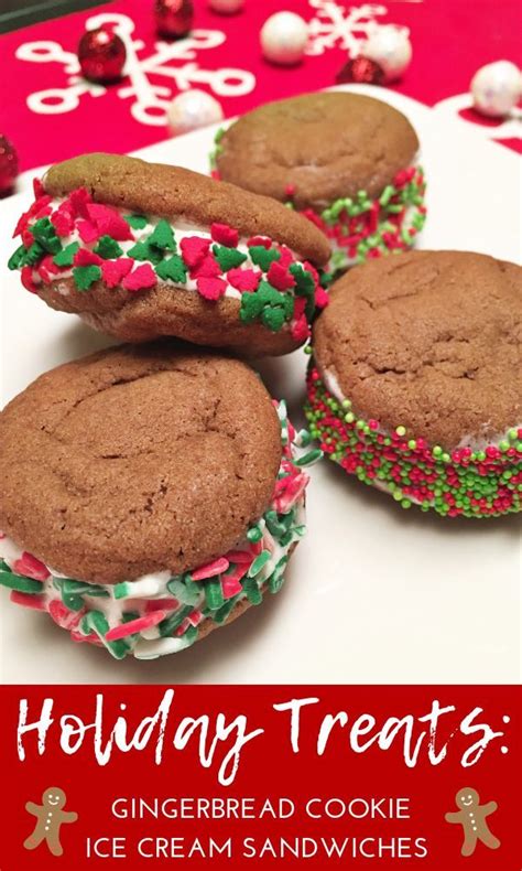 These Mini Gingerbread Ice Cream Cookie Sandwiches Will Be A Hit With