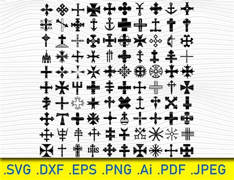 103 crosses svg cross svg silhouette files crosses vector png dxf eps ...