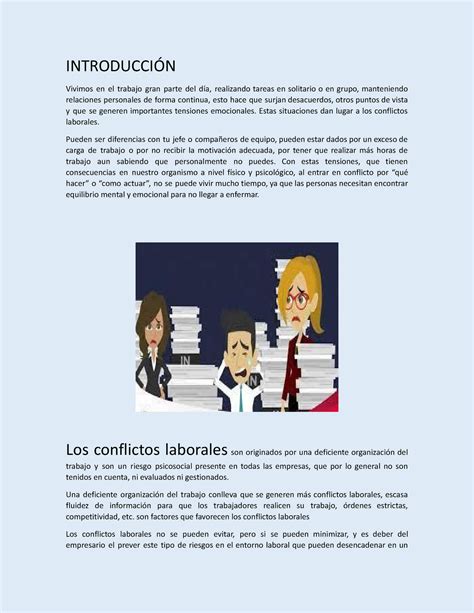 Conflictos Laborales Y Violencia Laboral Cuadro Comparativo Economia