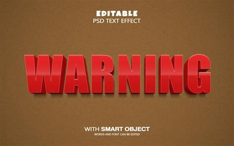 Premium Psd Warning Text Effect