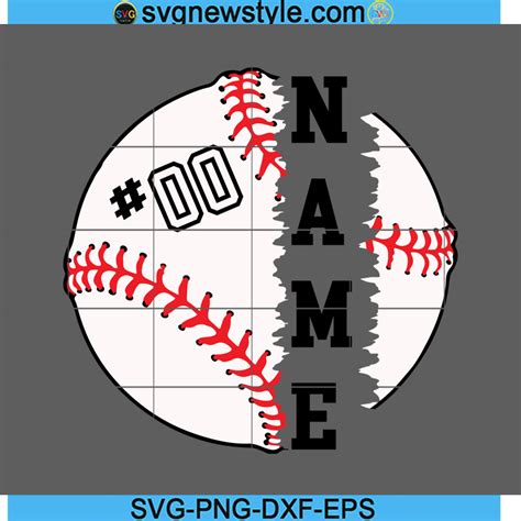 Name Baseball Svg Baseball Svg Template Baseball Mom Svg Baseball