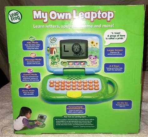 Toys Leapfrog My Own Leaptop Green Preschool Kids Learning Laptop