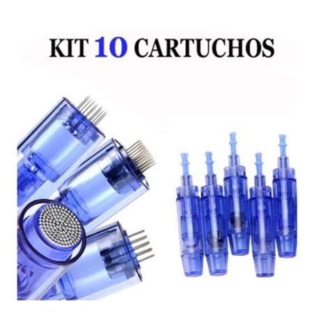 Kit 10 Cartuchos Dermapen Microagulhamento Para Caneta Pen Ponteira