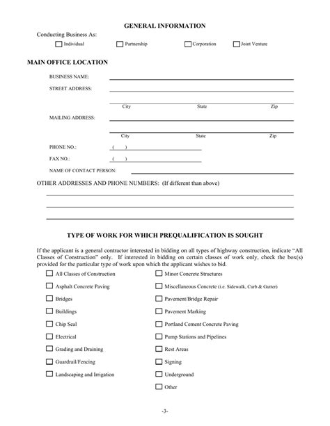 Arizona Application For Contractor Prequalification Fill Out Sign