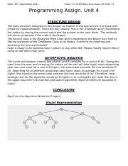 Programming Assigment Docx Date Th September Class Cs