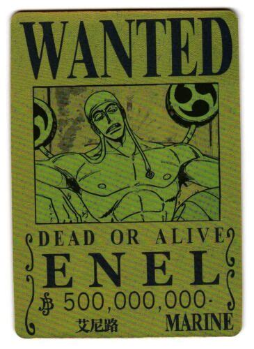 Enel Wanted Dead Or Alive Gd Gd 02 One Piece Anime Tcg Ccg Anime Card